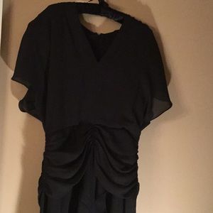 Black dress with ruffles
